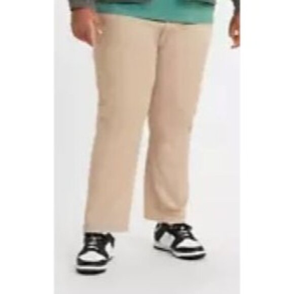 Levis XX Chino Stretch Waist EZ Taper Pants Mens 5XL Khaki Big Tall Casual NWT - Picture 1 of 3